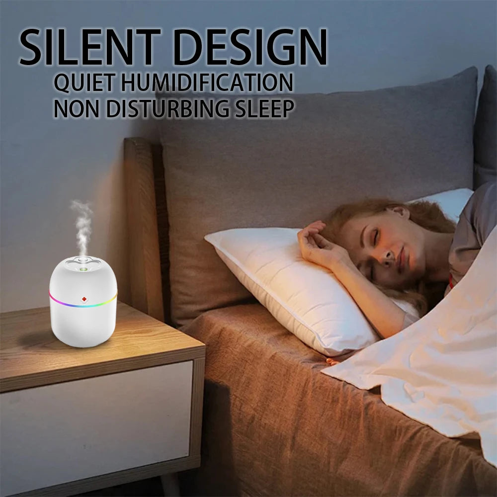 Mini Portable Air Humidifier USB Atomizer Aroma Diffuser Desktop Indoor Household Mute Hydrating Air Atomization Humidifie tableandwalllamps