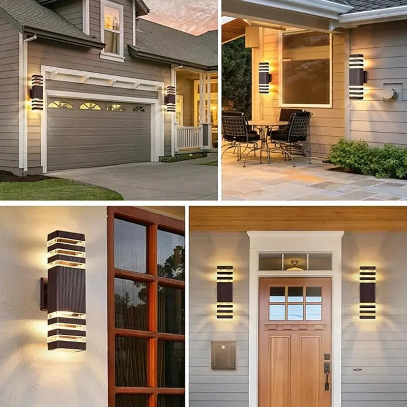 E27 Outdoor Wall Lights Up Down LED Sconce IP65 Waterproof Exterior Wall Sconce for Porch Front Door Lighting Outside Wall Lamp tableandwalllamps