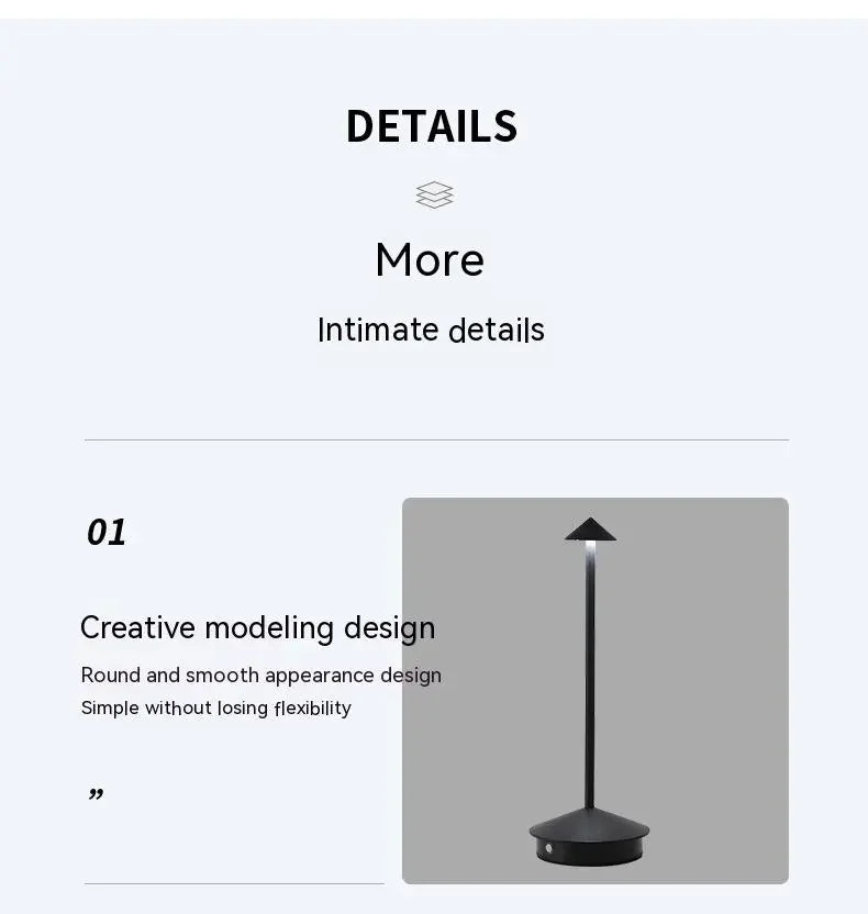 Rechargeable Table Lamp Creative Dining Touch Led Hotel Bar Coffee Pina Pro Table Lamp Lampada Da Tavolo Decorative Desk Lamp tableandwalllamps