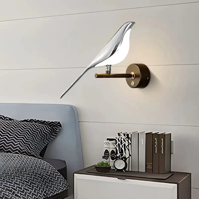 Magpie Bird LED Wall Lamps with Plug for Bedside Bedroom 360° Rotation Indoor LED Wall Lights Fixture Wall Sconce Home AC85-265V tableandwalllamps