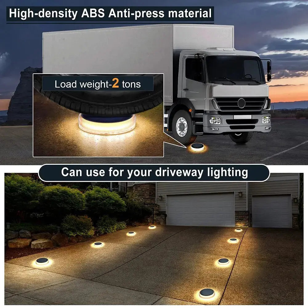 30/24 LEDs Solar Power Step Light Outdoor Garden Solar Underground Light Solar Deck Light for Stair Dock Patio Pathway Driveway tableandwalllamps