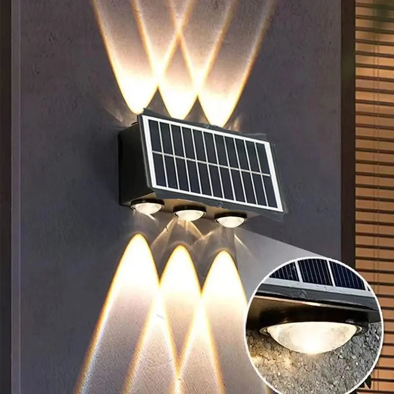 Solar Wall Light Outdoor Wall Lamp High Brightness Waterproof Decor for Home Garden Porch Solar UP and Down Illuminate Solar tableandwalllamps