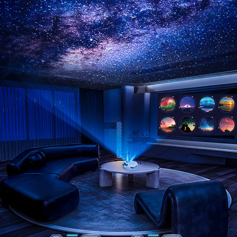 New 32 in 1  Planetarium Projector Starry Sky Night Light with Bluetooth Music Star Projector LED Lamp for  Bedroom Decor tableandwalllamps