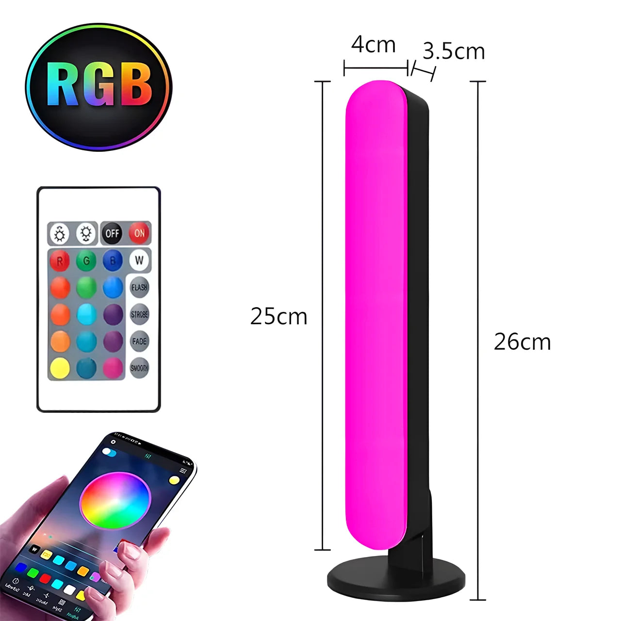 2PCS LED Pickup Light RGB Smart APP Control Symphony Lamp Bar Music Rhythm TV Ambient Light Gaming Room Table Night Light tableandwalllamps