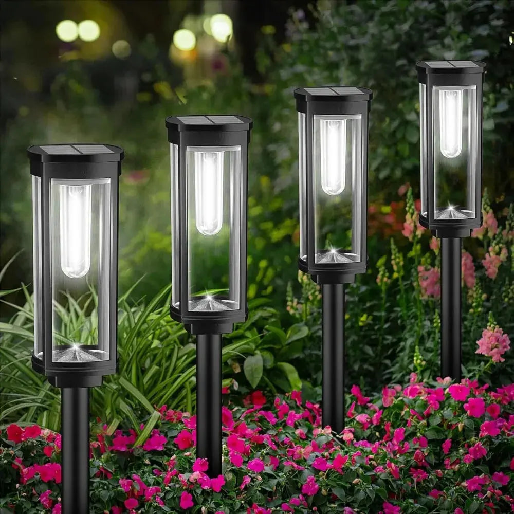 Bright Solar Pathway Lights Outdoor, 8 Pack Solar Powered Garden Lights Waterproof, Auto On/Off Solar Yard Lights for Lawn Patio tableandwalllamps