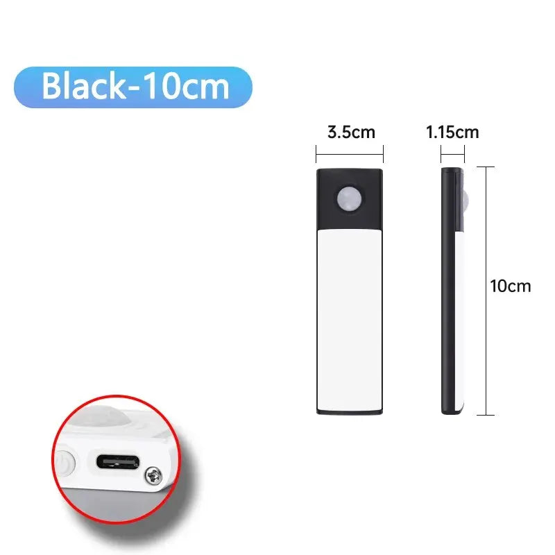 LED Cabinet Light USB Type-C Rechargeable Motion Sensor Led Lamp for Kitchen Wardrobe Cabinet Lighting 20cm/30cm/40cm/50cm/60cm tableandwalllamps