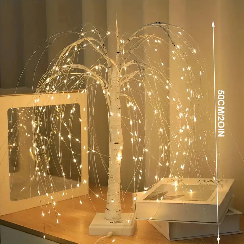 192LED Willow Branch Lamp Battery And USB Dual Use 8 Modes DIY Tree Light For Home Chritmas Birthday Wedding Party Decoration tableandwalllamps