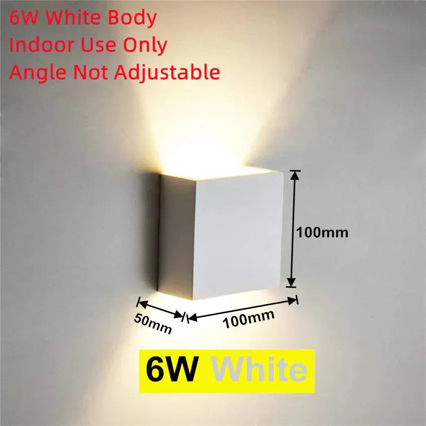 Indoor Wall Lamp Living Room Bedside Stair Light Aluminium Waterproof IP65 Balcony Sconce LED Wall Light Porch Lamp for Deco tableandwalllamps