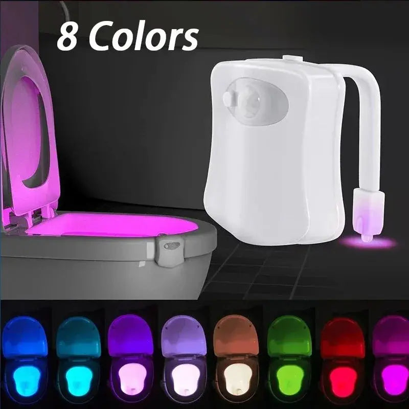 Toilet Night Light PIR Motion Sensor Toilet Lights LED Washroom Night Lamp 8/16Colors Toilet Bowl Lighting For Bathroom Washroom tableandwalllamps