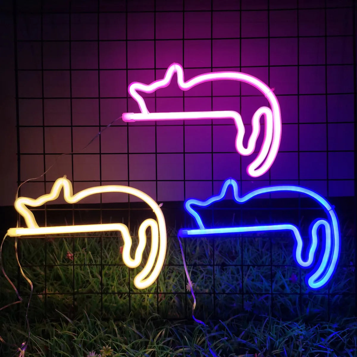 Cat Neon Sign for Wall Decor Led Light Up Sign Decor Pet Store Animal Club USB for Room Wall Home Party Birthday Gift tableandwalllamps