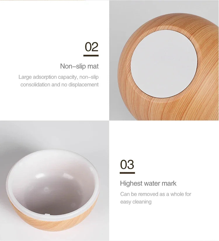 USB Ultrasonic Cool Mist Sprayer Essential Oil Fragrance Mini Home Wood Grain Air Humidifier Electric Air Aroma Diffuser Purifie tableandwalllamps