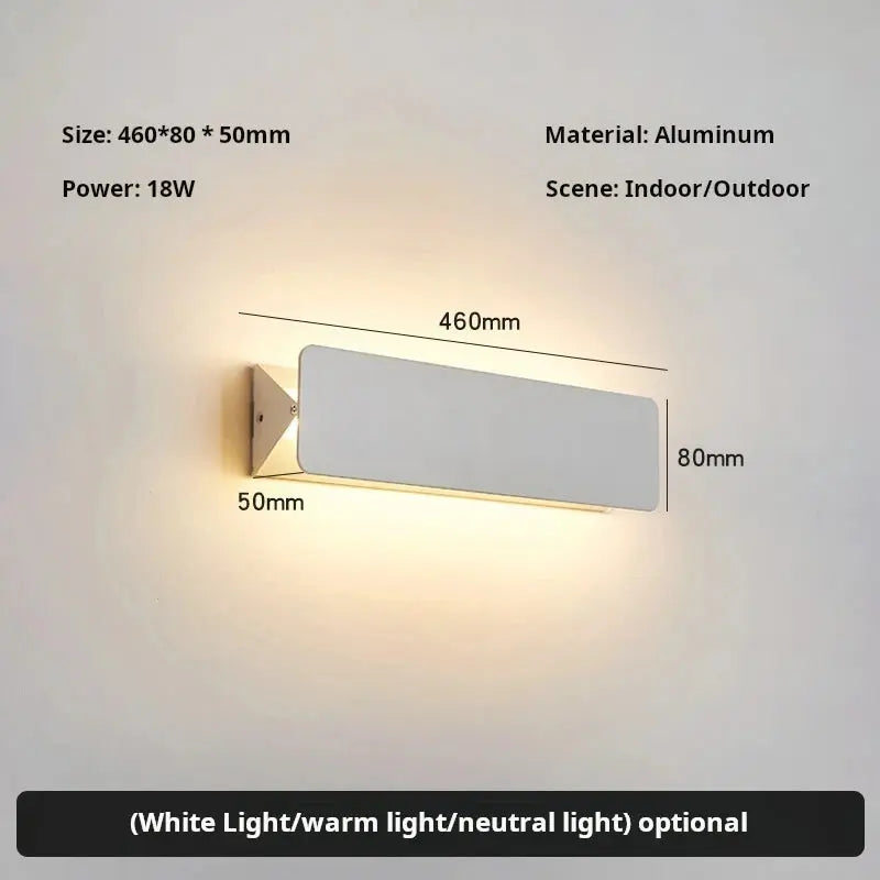 Indoor LED Wall Lamp Adjustable Angle Aluminum Alloy Wall Light Home Living Room Bedroom Vanity Mirror Bedside Lights tableandwalllamps