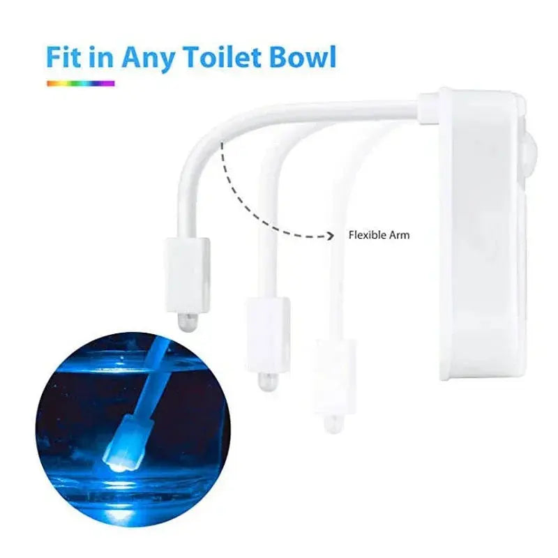 Toilet Night Light PIR Motion Sensor Toilet Lights LED Washroom Night Lamp 8/16Colors Toilet Bowl Lighting For Bathroom Washroom tableandwalllamps