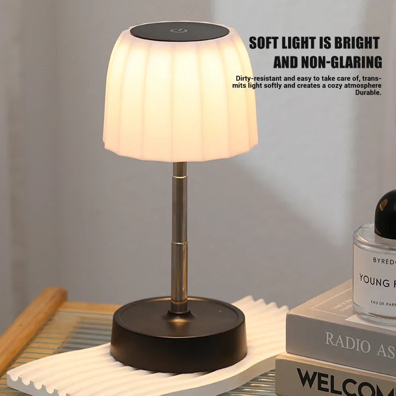 LED Rechargeable Table Lamp Wireless Touch Desktop Bedside Mood Night Light for Bedroom Study Office Bar Outdoor Club Cafe Decor tableandwalllamps