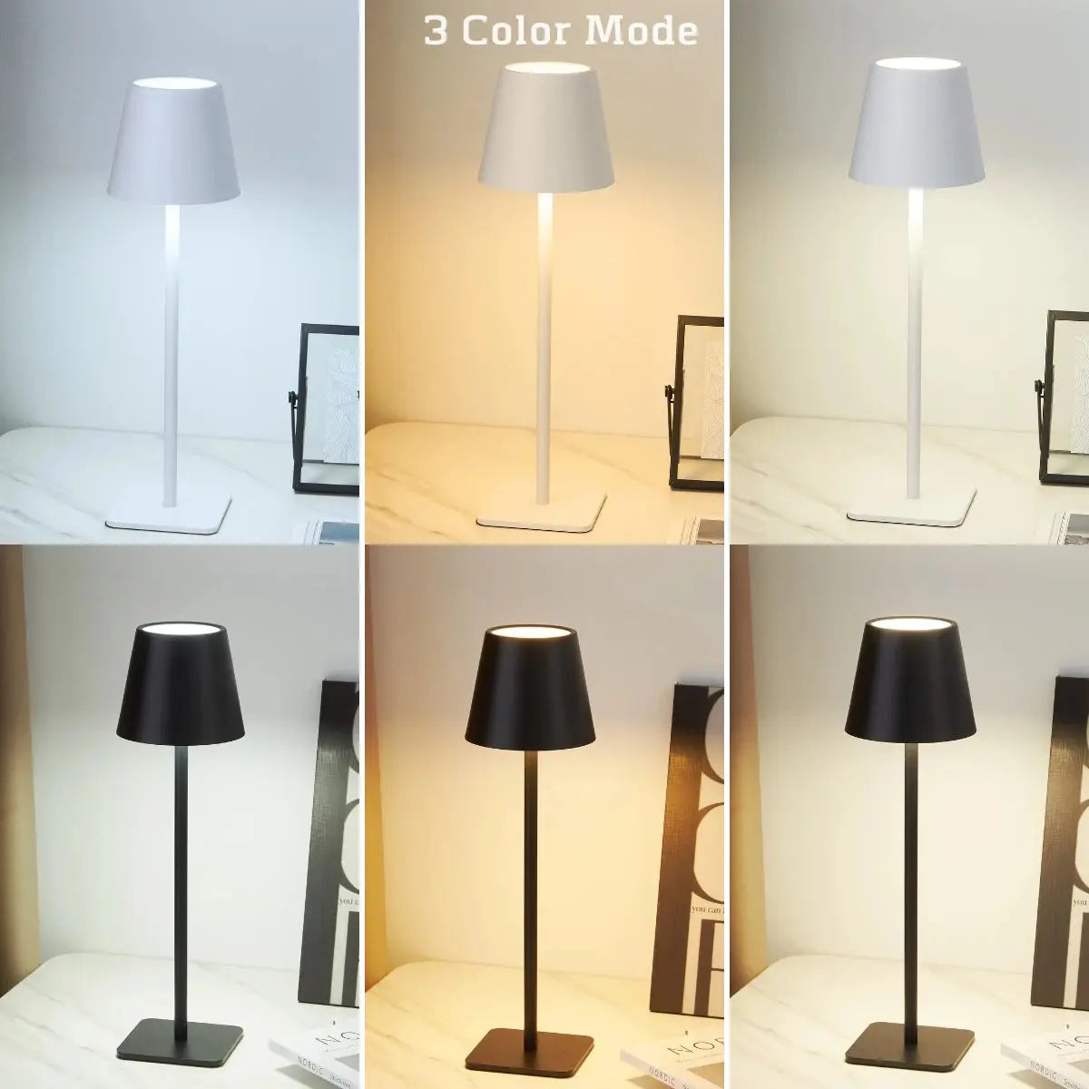 Bedroom Lamp USB Rechargeable LED Touch Light Lighting 3colors Wireless Wine Bottle Night Light For Bar Restaurant Table Lamp tableandwalllamps