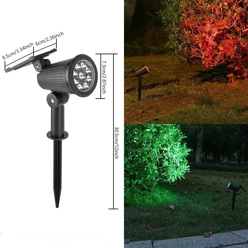 9 LED Solar Spotlights Outdoor IP65 Waterproof Brightness Adjustable Spot Light Garden Backyard Driveway Patio Decor Lamp tableandwalllamps