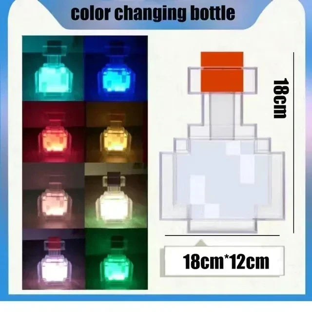 Brownstone Torch LED Lamp Potion Bottle Light USB Rechargeable Night Light Kids Xmas Gift Table Lamp Living Room Bedroom Decor tableandwalllamps