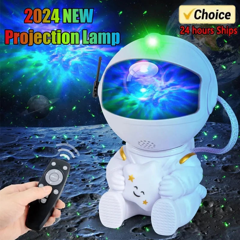 Star Projector Galaxy Night Light Astronaut Space Projector Starry Nebula Ceiling LED Lamp for Bedroom Home Decorative kids gift tableandwalllamps