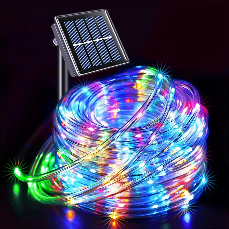 Solar String Light Outdoor Tube Rope Lights Waterproof Tube Lights for Outdoor Home Garden Parties Decor Led Lights Outdoor tableandwalllamps