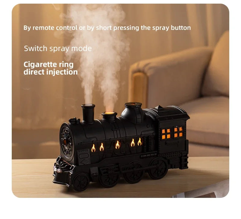 300ML Essential Oil Fragrance Diffuser Ultrasonic Air Humidifier for Home Room Aromatherapy Mini Train Humidifiers Mist Sprayer tableandwalllamps