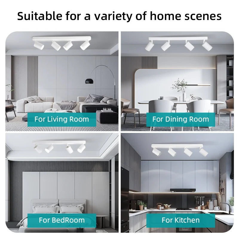 Led Ceiling Lamp Replaceable Bulb Pendant Lamp Kitchen Ceiling Spotlight Living Room Track Spot Light Chandelier for Dining Room