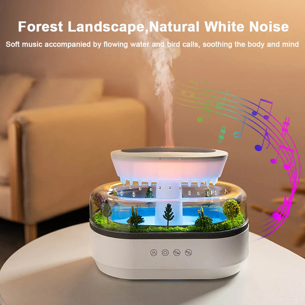 Aroma Humidifier Fragrance Diffuser Room Essential Oil Diffuser Home Aromatherapy Air Humidifier with Colorful Light and Music tableandwalllamps