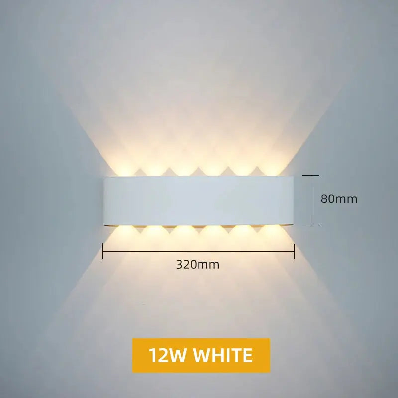 Aluminum LED Wall Lamp Waterproof IP65 Outdoor Garden Lights 8W 12W Interior Wall Light for Bedroom Living Room Stairs Lighting tableandwalllamps