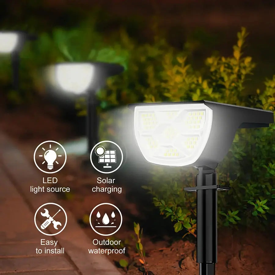 1/2/4PCS Solar Spot Light 68/72 LED Outdoor Garden Solar Landscape Spotlights Waterproof 3 Modes Wall Light Door Backyard Garage tableandwalllamps