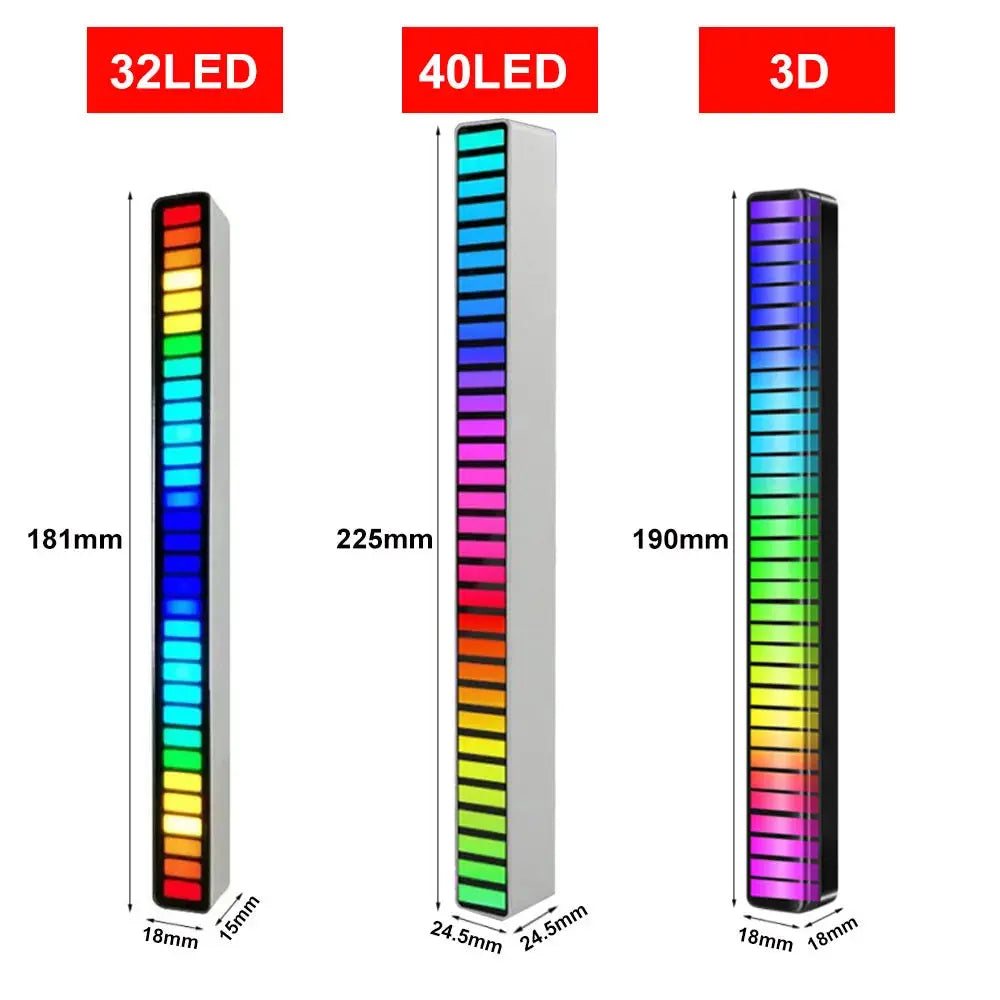 Smart RGB Symphony Sound Control LED Light Music Rhythm Ambient Pickup Lamp App Control For Compute Gaming Desktop Decor tableandwalllamps