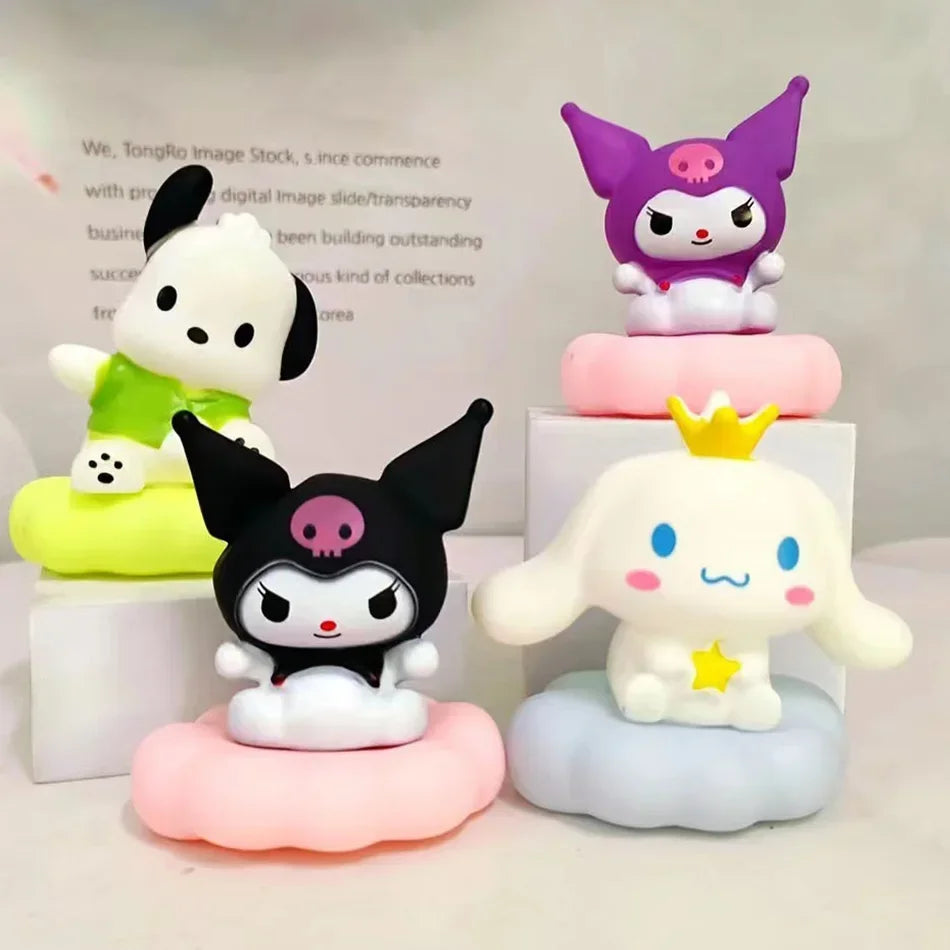 Anime Sanrio Hello Kitty Kuromi Cinnamoroll Melody Night Light Glowing Children Toy Bedside Lamp Kawaii Cute Kids Birthday Gift tableandwalllamps