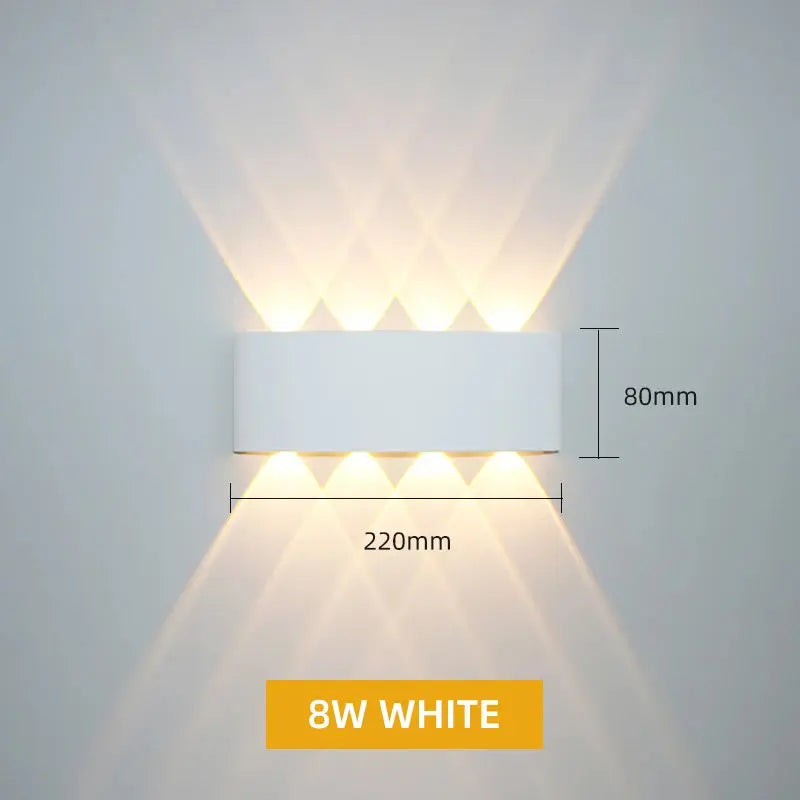 Aluminum LED Wall Lamp Waterproof IP65 Outdoor Garden Lights 8W 12W Interior Wall Light for Bedroom Living Room Stairs Lighting tableandwalllamps