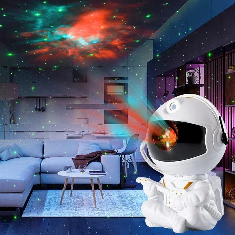 Star Projector Galaxy Night Light Astronaut Space Projector Starry Nebula Ceiling LED Lamp for Bedroom Home Decorative kids gift tableandwalllamps