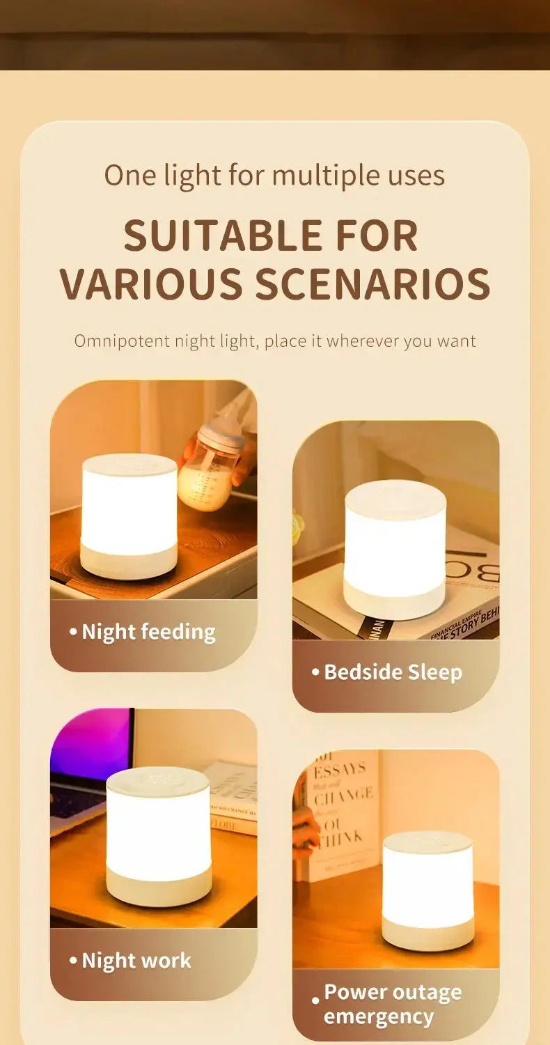 Xiaomi Bedside Led Night Lights Dimmable Charging Desktop Night Lamps Bedroom  Lighting Decoration Touch Reading Table Lamps tableandwalllamps