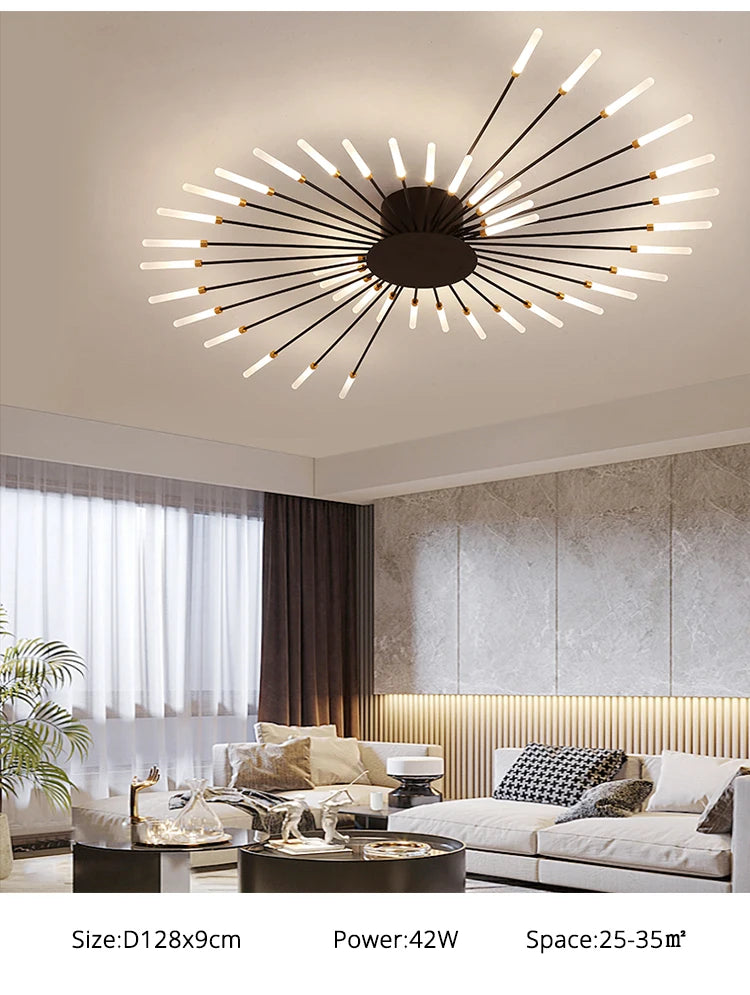 Modern Ceiling Chandelier Kitchen Lighting Nordic Home Decor Decorative Lamps  with Remote Control for Bedroom Living Room