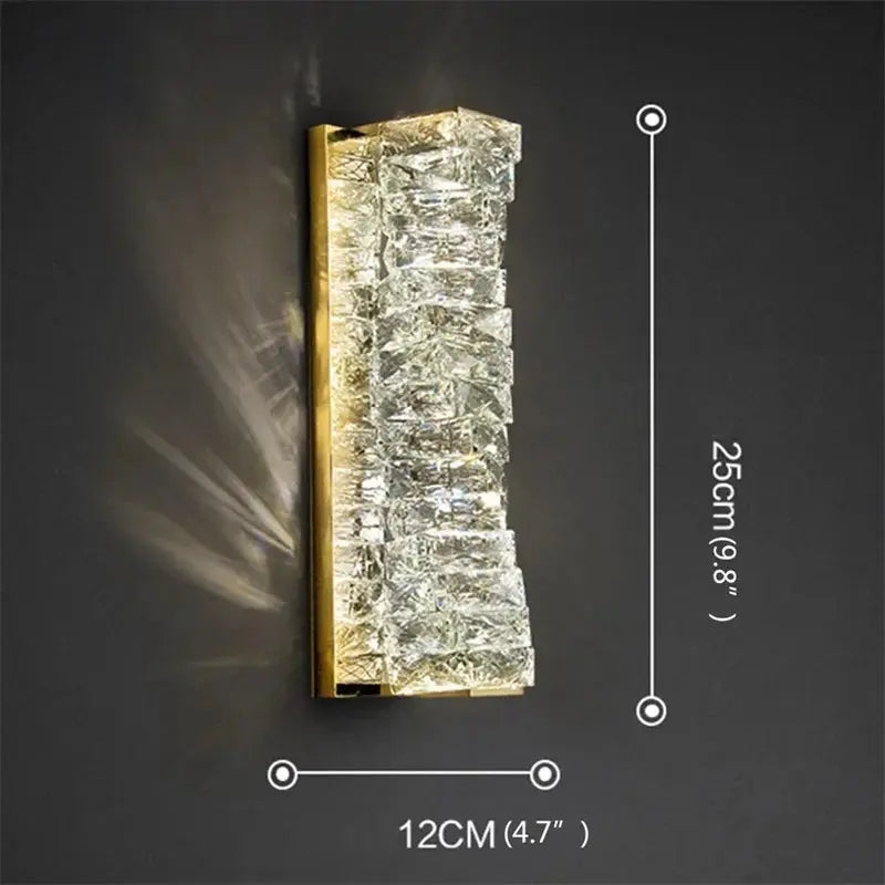 AIGESI Luxury Art Bedroom Crystal LED Bed Wall Lamp High-End Living Room Background Wall Lamp Personality Creative Aisle Light tableandwalllamps