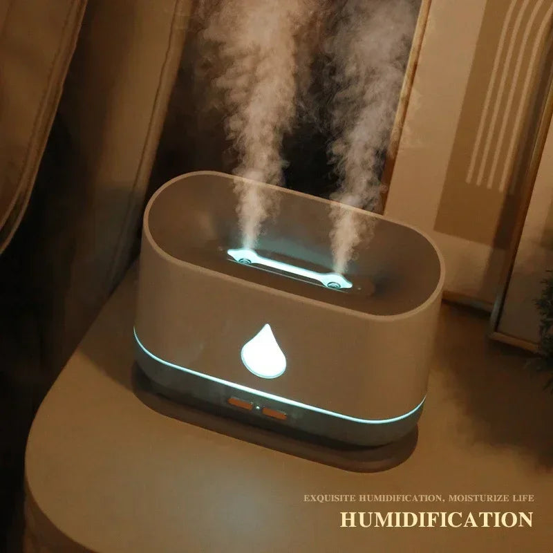 1000ML Ultrasonic Air Humidifier Aromatherapy Humidifiers Diffusers Wireless Double Spray Home Bedroom Essential Oils Diffuser tableandwalllamps