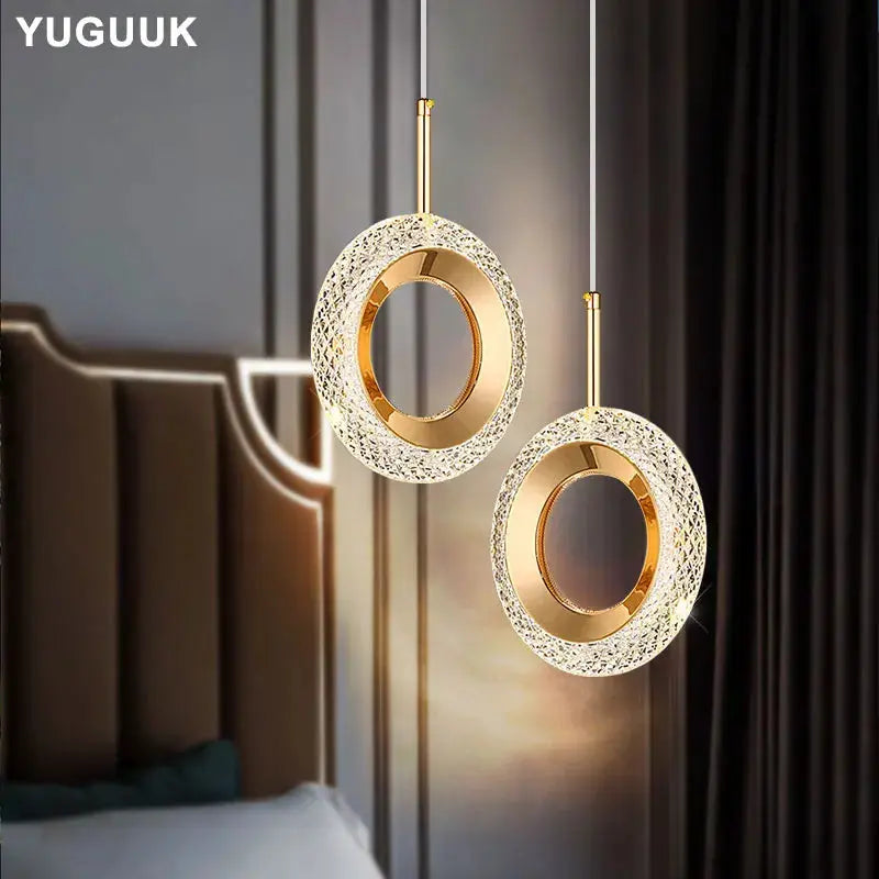 Nordic Ring LED Pendant Lights Indoor Hanging Lamp Room Decor For Bedside Bedroom Living Room Modern Pendant Lamp tableandwalllamps