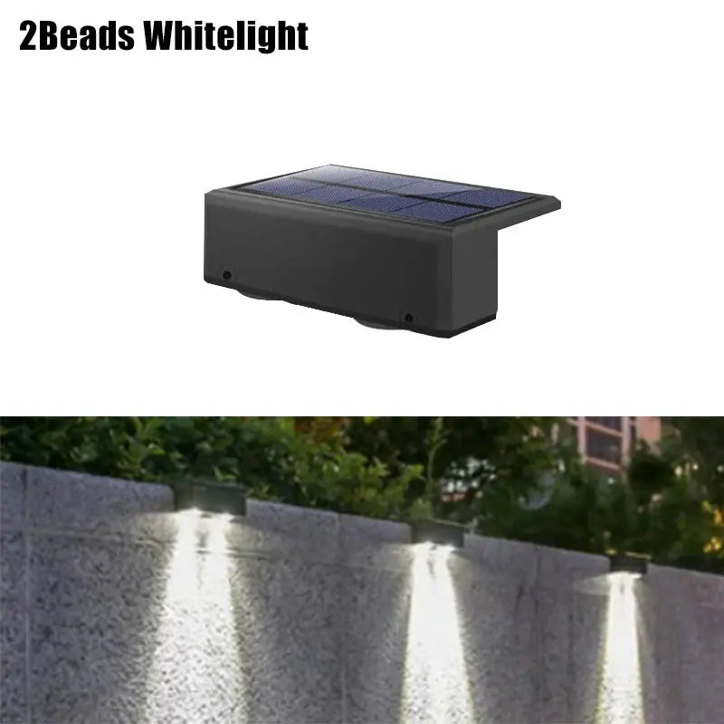 1/2/4/6 Pcs Outdoor Solar Wall Light Waterproof Fence Lamp Ultra Strong Spotlight Illumination for Garden Fence or Exterior Wall tableandwalllamps