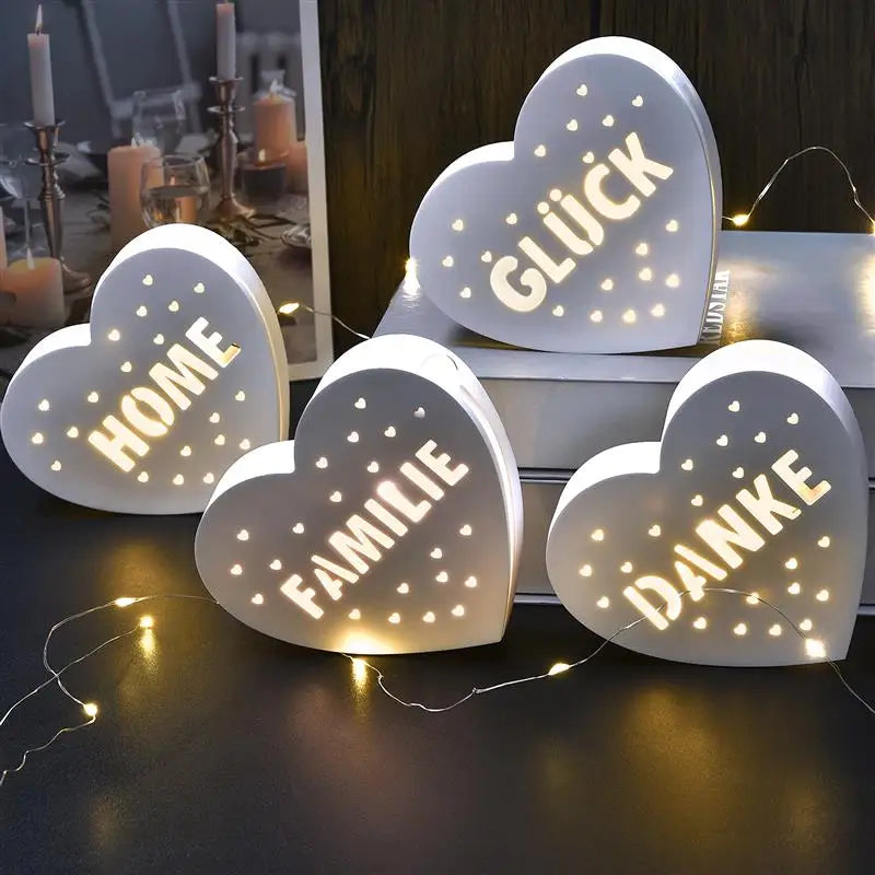 LED Night Light Silicone Mold Heart Mushroom Angel Luminous Splicing Gypsum Drip Glue Epoxy Resin Mold Ornaments Home Decor tableandwalllamps