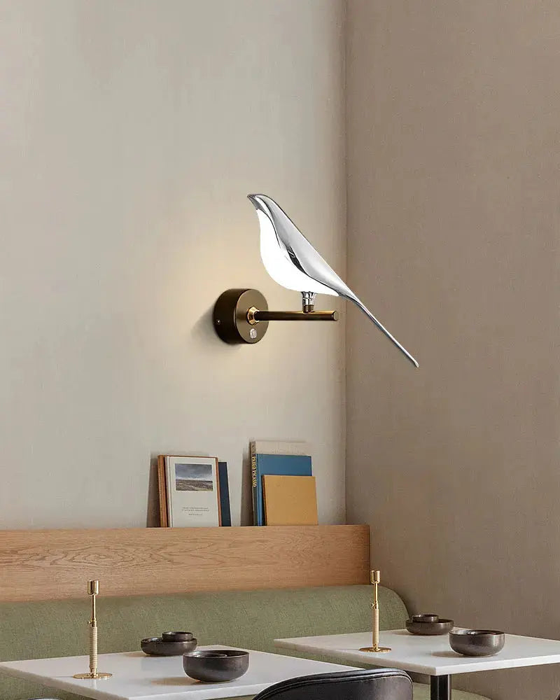 Magpie Bird LED Wall Lamps with Plug for Bedside Bedroom 360° Rotation Indoor LED Wall Lights Fixture Wall Sconce Home AC85-265V tableandwalllamps