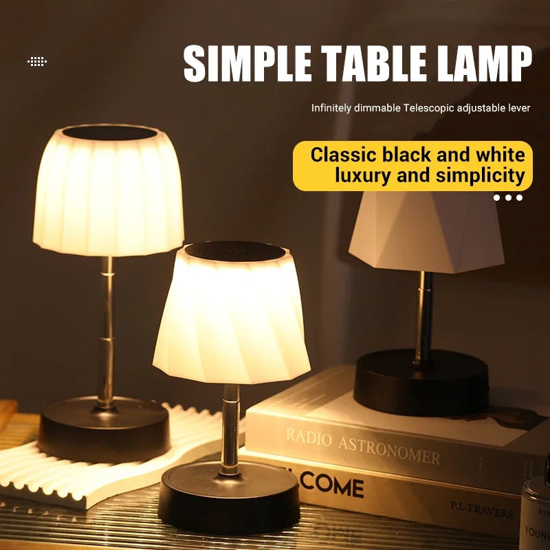 LED Rechargeable Table Lamp Wireless Touch Desktop Bedside Mood Night Light for Bedroom Study Office Bar Outdoor Club Cafe Decor tableandwalllamps