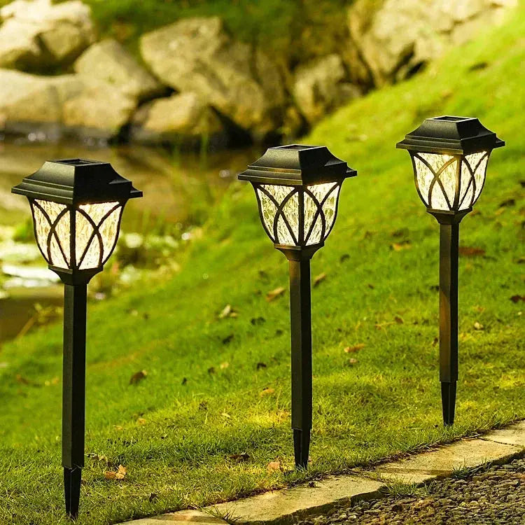 8 Pack Solar Yard Lights Bright Lawn Lights Outdoor Waterproof Led Solar Pathway Lights Landscape Path Lights tableandwalllamps