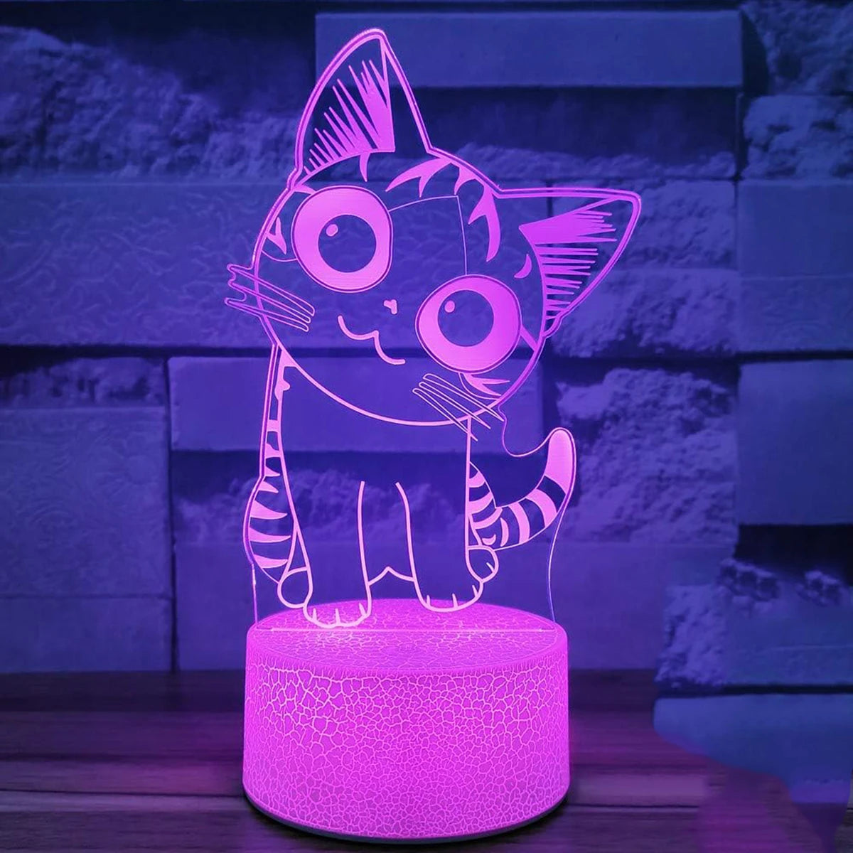 Cat Funny  3D Led Room Decor For Boys Birthday Christmas Gifts Kids Toys tableandwalllamps