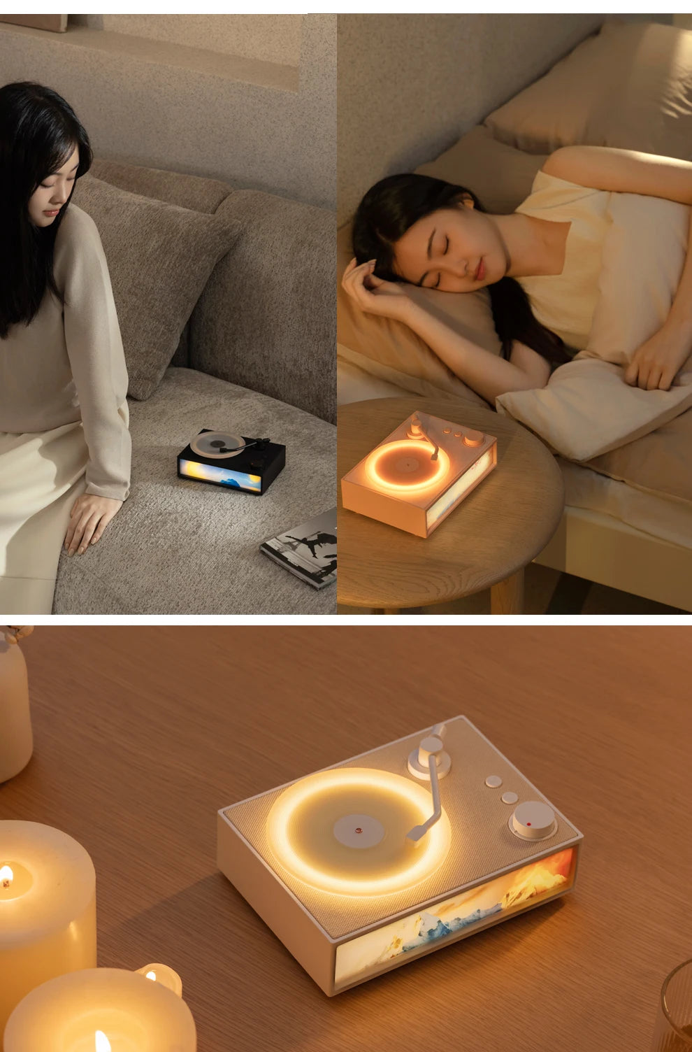 New creative aromatherapy combination film type bluetooth speaker and can be used as a bedside multifunction night light tableandwalllamps