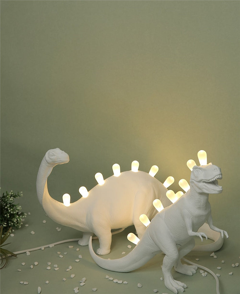 Nordic Dinosaur Resin LED Table Lamp Creative Designer Art Study Children's Room Bedhead Living  Model  Decoration Light tableandwalllamps