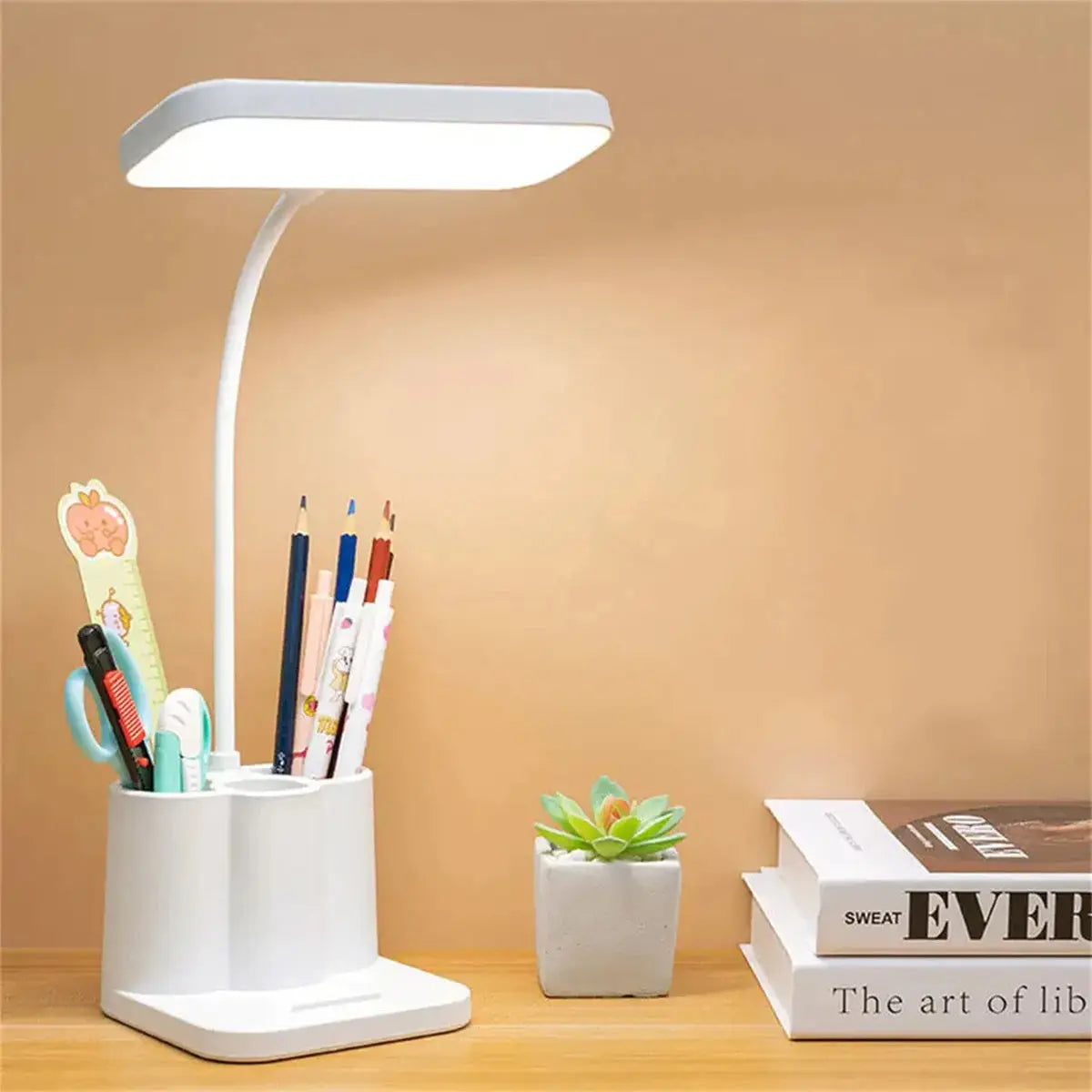 USB Rechargeable Table Lamp Learning Dormitory Bedroom Bedside LED Night Light Eye Protection 3 Levels Dimmable Touch Desk Lamp tableandwalllamps