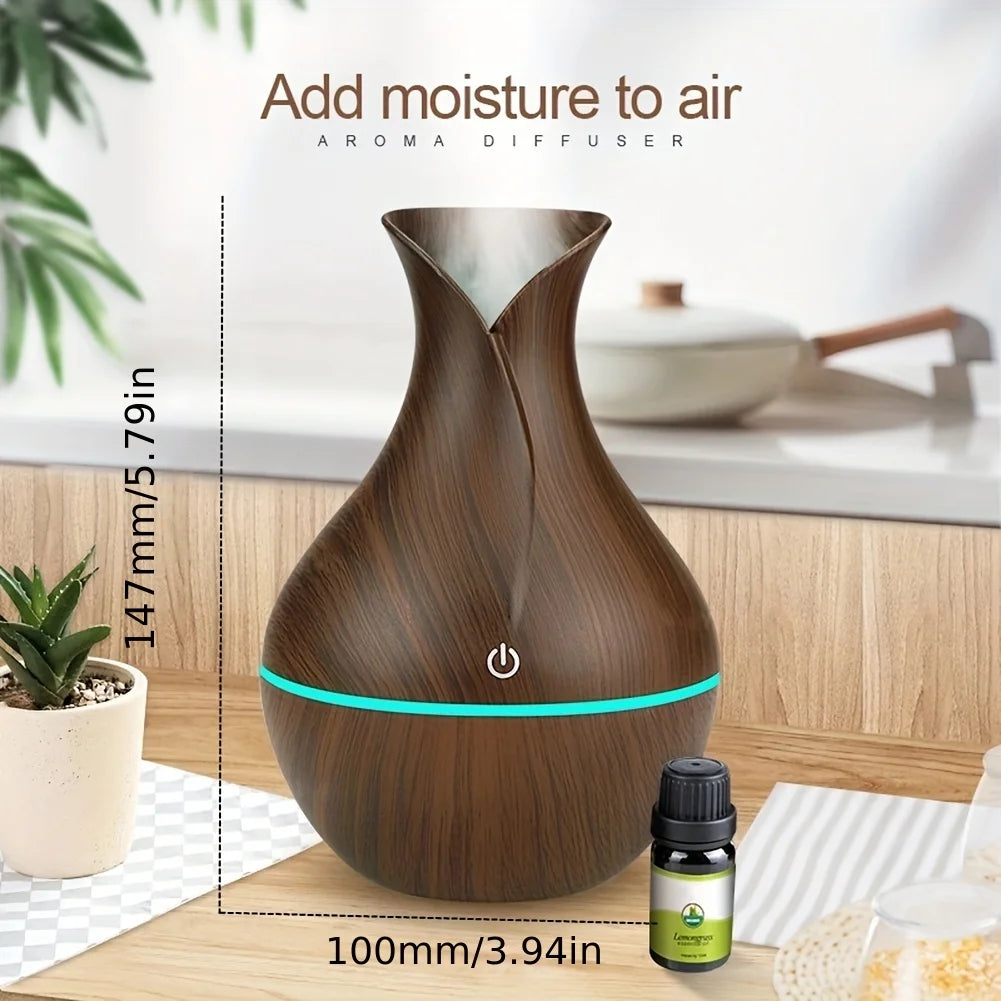 200ml USB Aroma Essential Oil Diffuser Ultrasonic Mini Humidifier Air Purifier 7 Color Change LED Night Light for Office Home tableandwalllamps