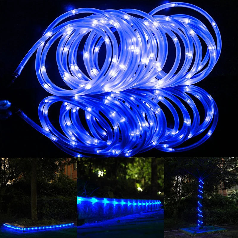 Solar String Light Outdoor Tube Rope Lights Waterproof Tube Lights for Outdoor Home Garden Parties Decor Led Lights Outdoor tableandwalllamps