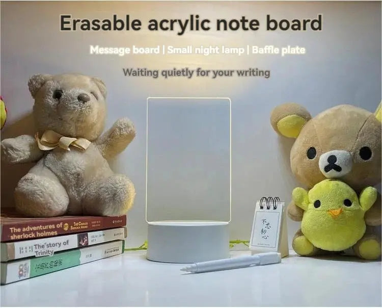 Note Board Creative Led Night Light USB Message Board Holiday Light With Pen Gift For Children Girlfriend Decoration Night Lamp tableandwalllamps