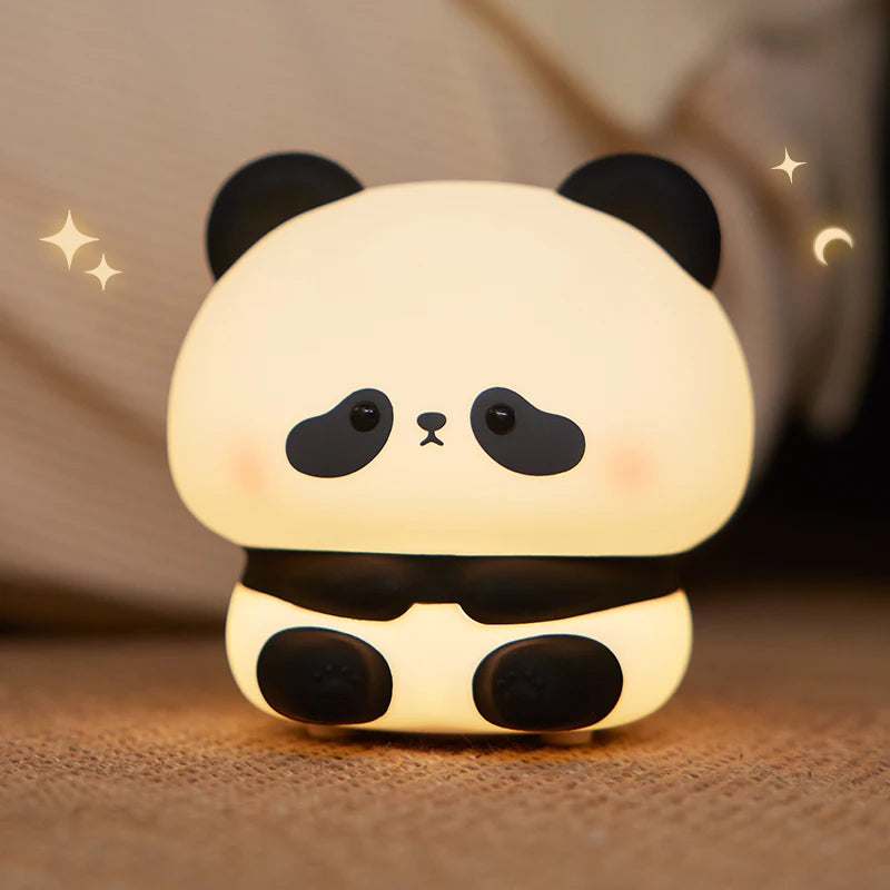 Panda Night Light, Touch Activated LED Desk Lamp, Cute Cartoon Baby Night Lamp for Kids Bedroom, Soft LED Nightlight for Kids tableandwalllamps